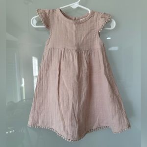 Jamie Kay Organic Cotton Muslin Cap Sleeve Dress Infant 6-12 months Powder Pink